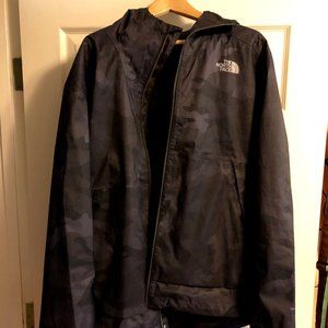North Face Waxed Camo Rain Jacket (Camo/Black XL)